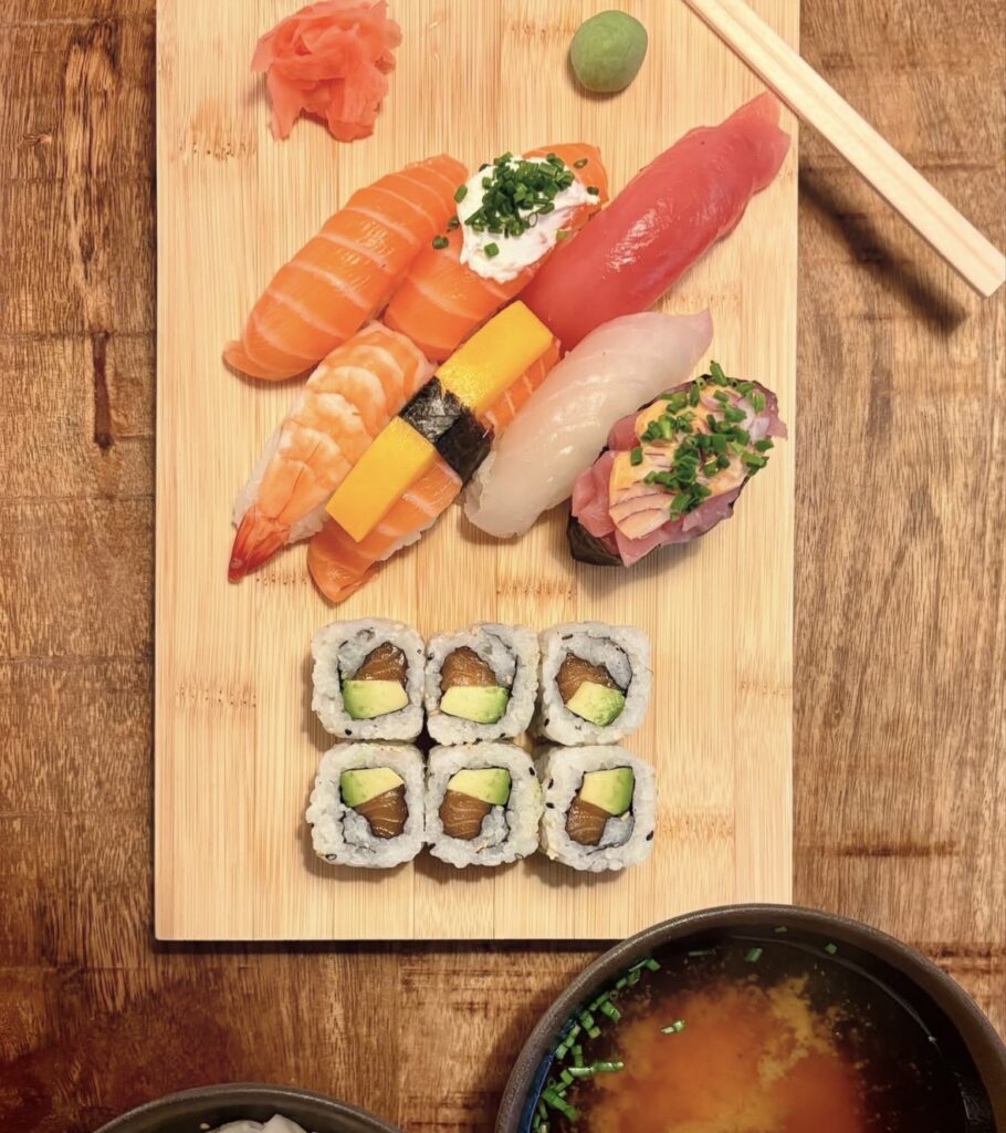 plateau de sushi chez sushi nami à concarneau