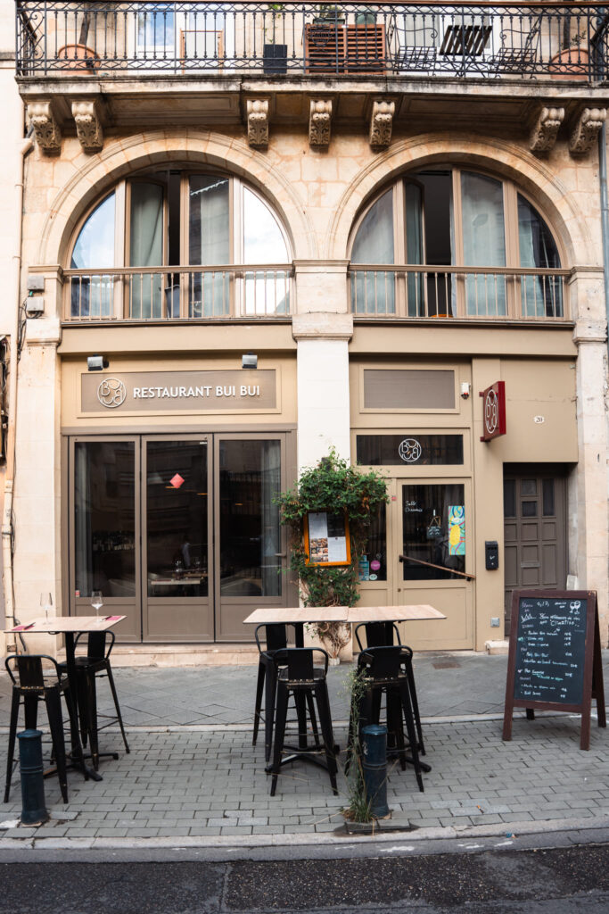 La devanture du restaurant taïwanais Bui Bui, à Bordeaux