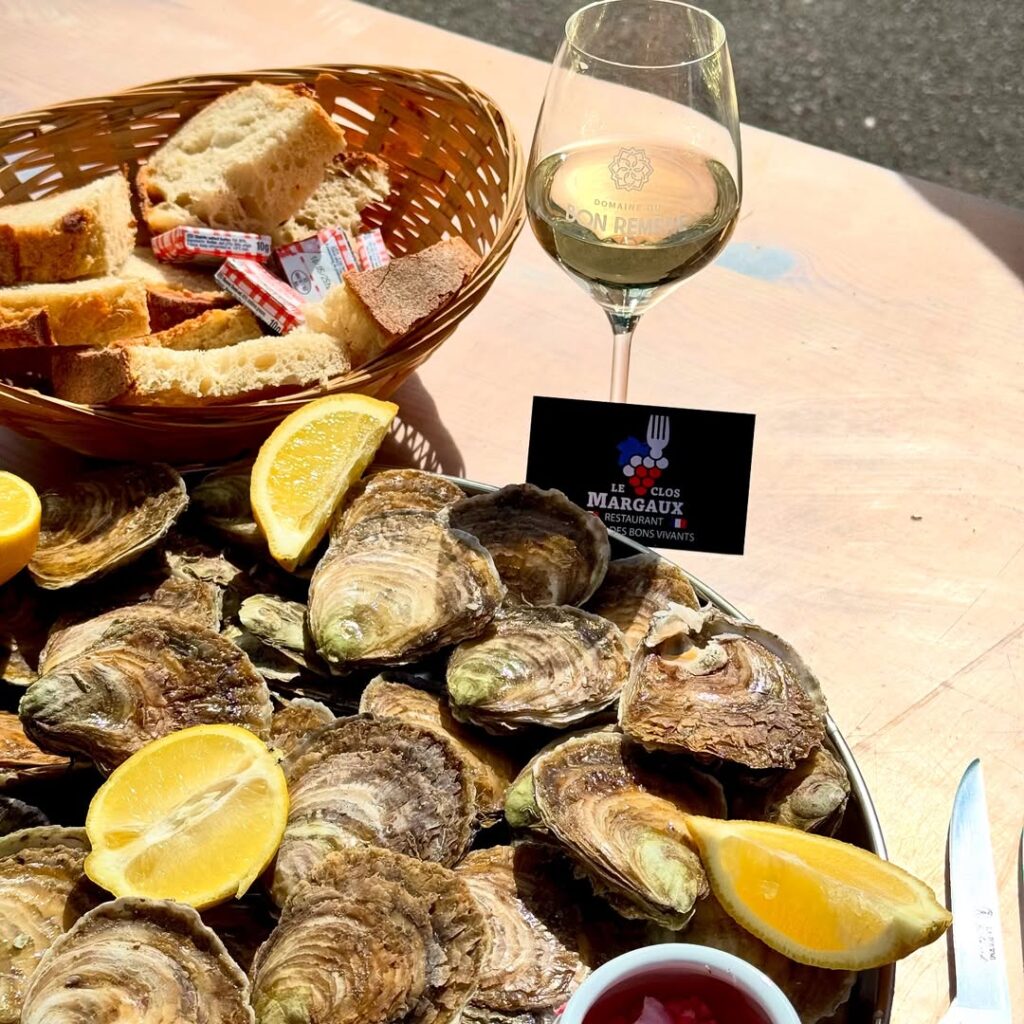 Huitres du restaurant Clos Margaux, à Pontchateau