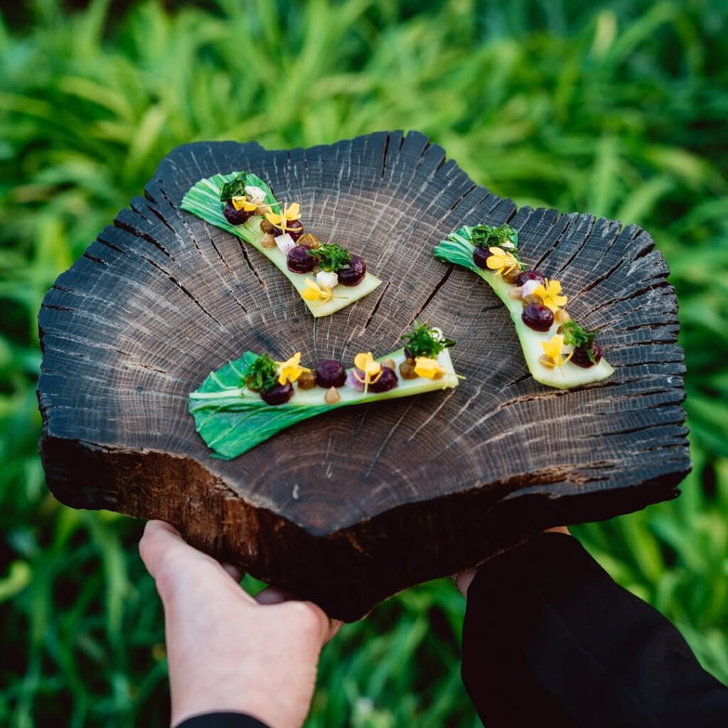 Plat du restaurant la Mare aux Oiseaux du chef étoilé Eric Guérin, à Saint Joachim