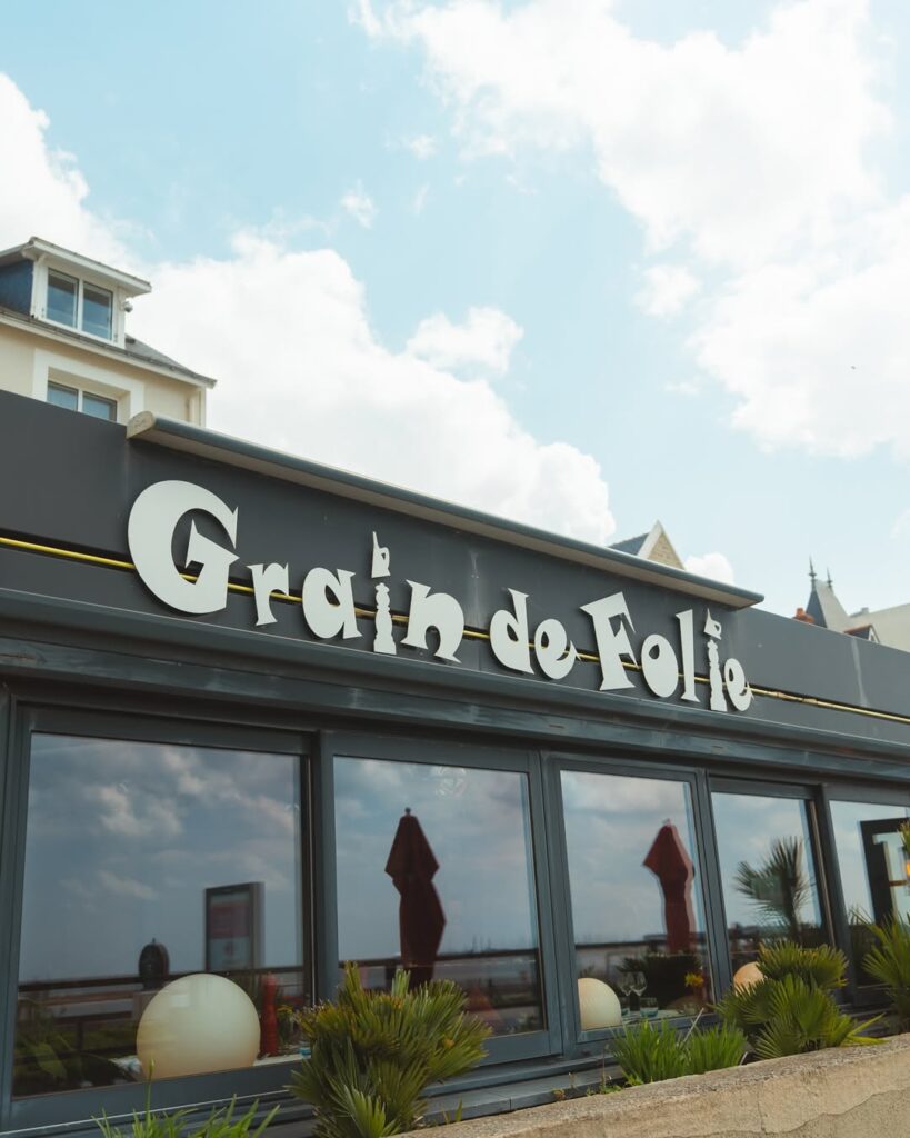 Devanture du restaurant Grain de Folie, à Pornichet
