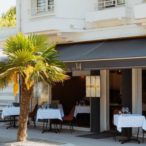 Terrasse du restaurant le 14, à La Baule