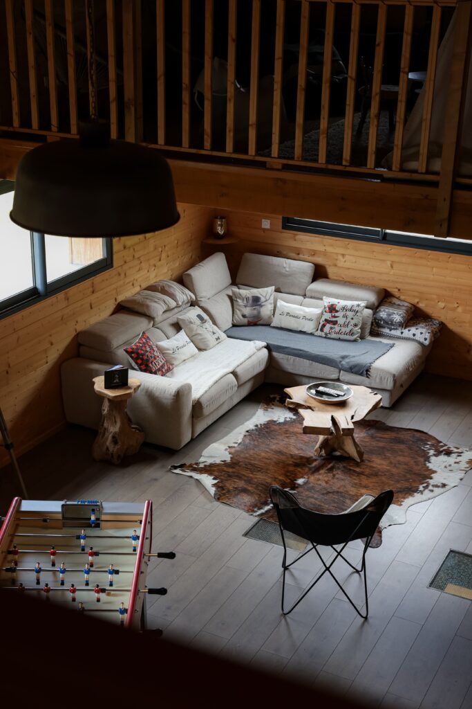 Le salon du Chalet le Paradis Perdu à Fontpédrouse