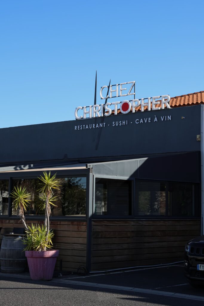 L'entrée de Chez Christopher à Saleilles