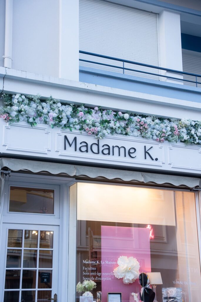 Devanture de Madame K, institut de beauté à Saint Nazaire