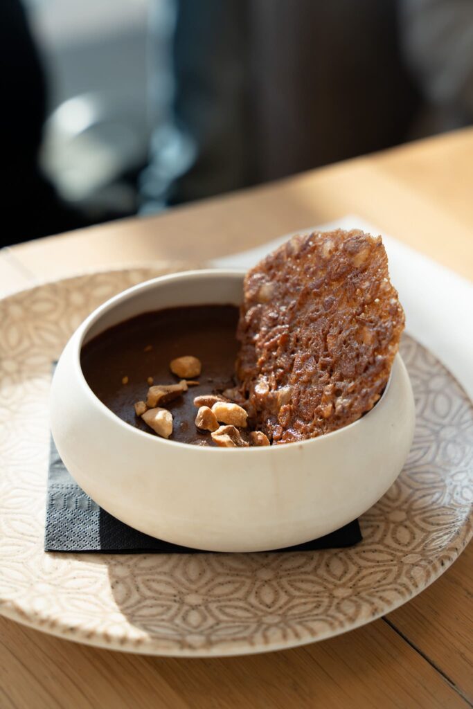 Dessert mousse chocolat, chez Naïa, à Saint Nazaire