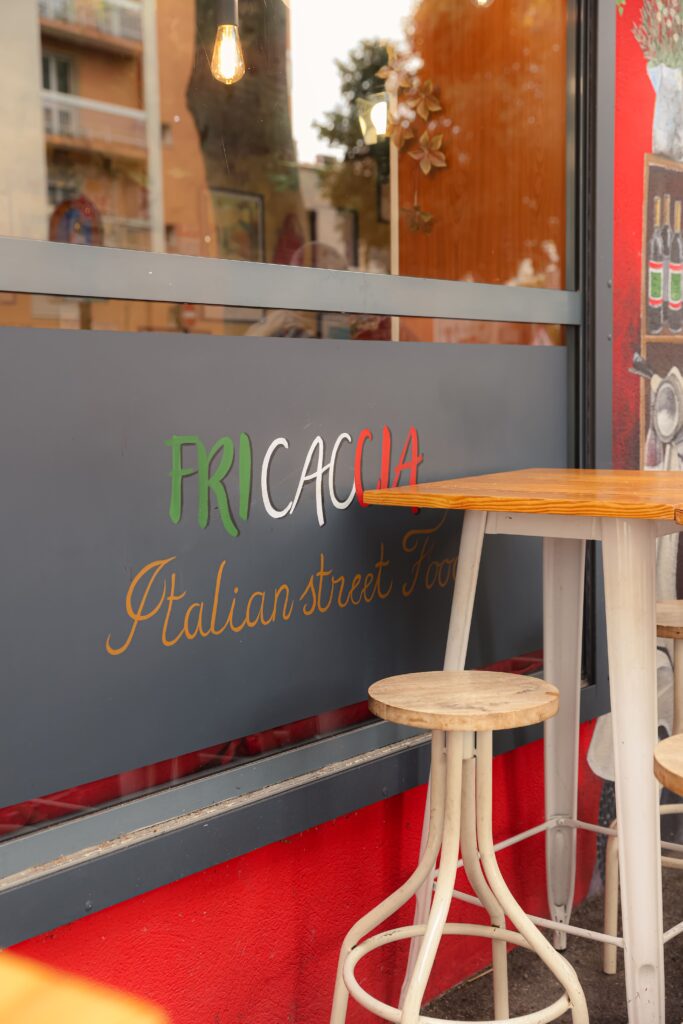 La devanture de Ricaccia à Perpignan