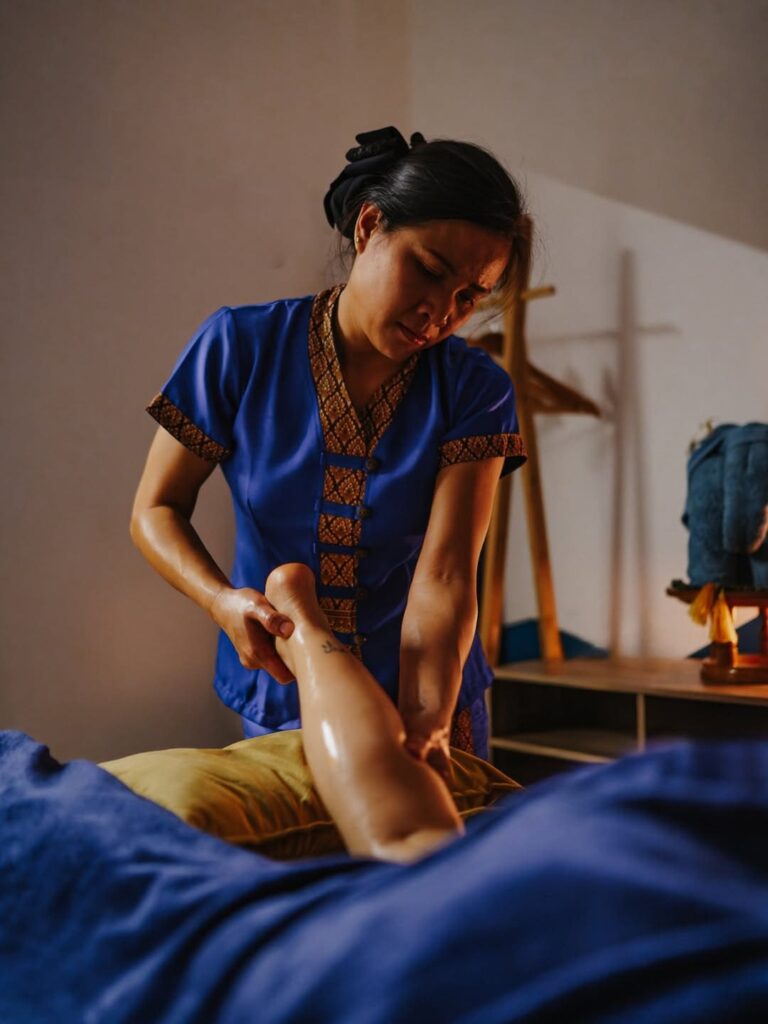 Masseuse d'un salon de massage thaïlandais dans le centre ville de Pau, près de Tarbes