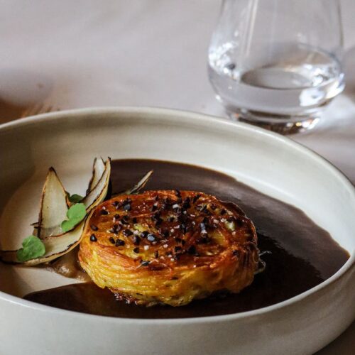 Le plat principal du Pavé d'Auge à Beuvron en Auge