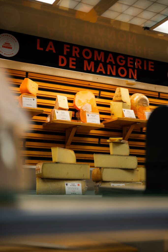 Meules de fromage la fromagerie de Manon à Rennes