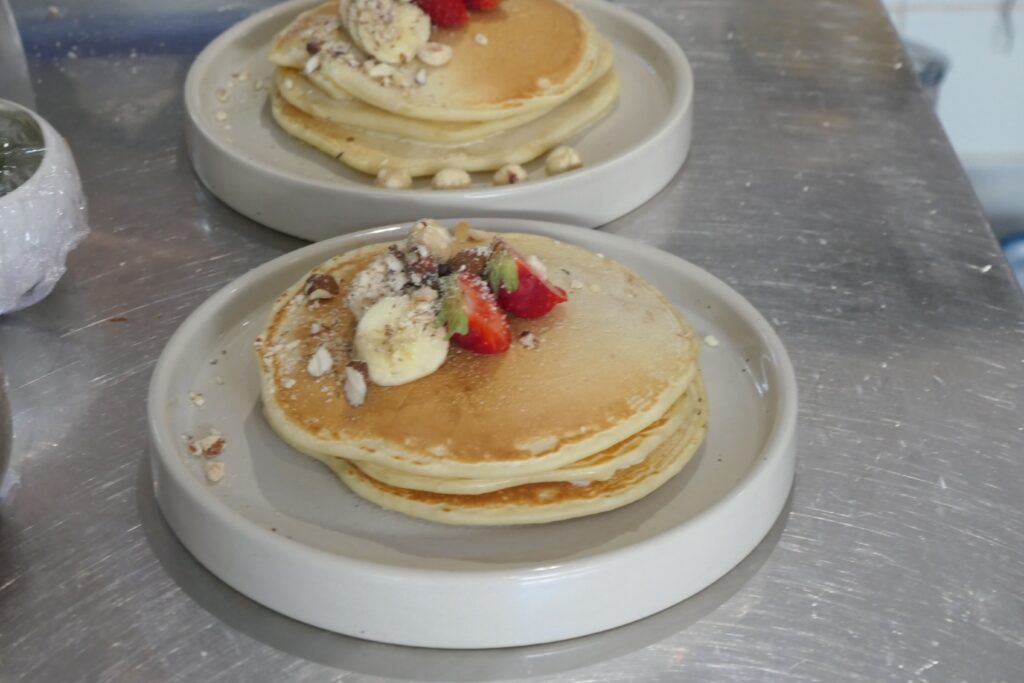 Pancakes du restaurant de brunch et coffee-shop Popette Brunch à Arcachon.