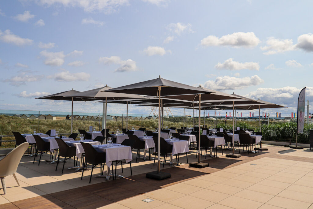 La terrasse du Riva Bella à Ouistreham
