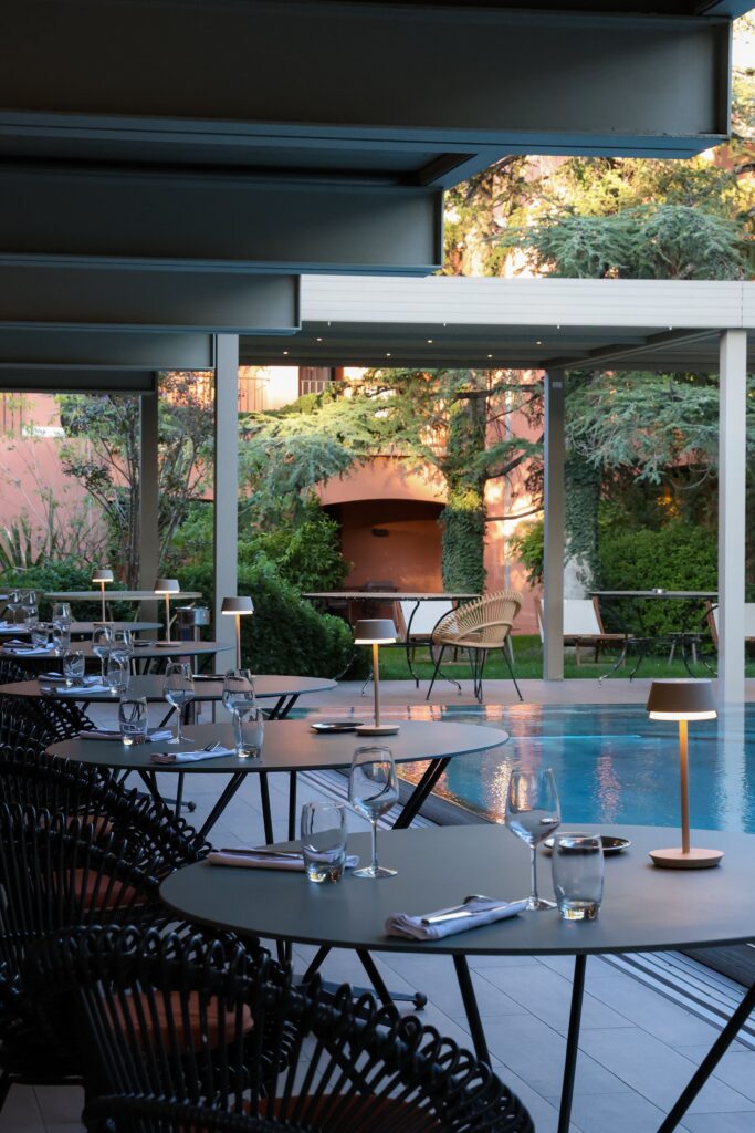 Terrasse du restaurant de La Villa Duflot à Perpignan