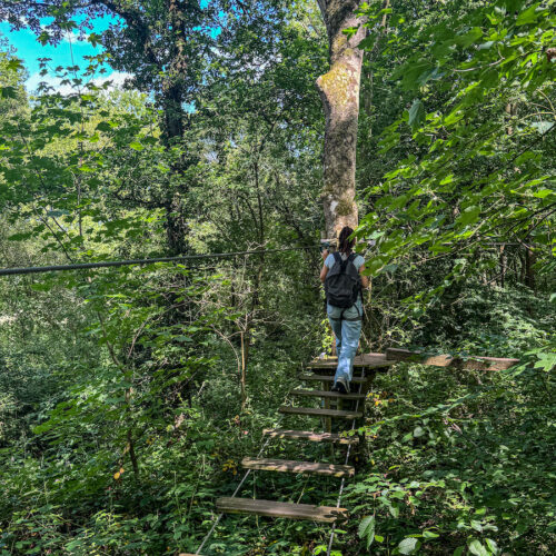 L'accrobranche d'Accrofury à Feuguerolles-Bully