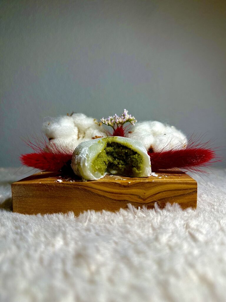 Mochi matcha de l'Atelier du Mochi