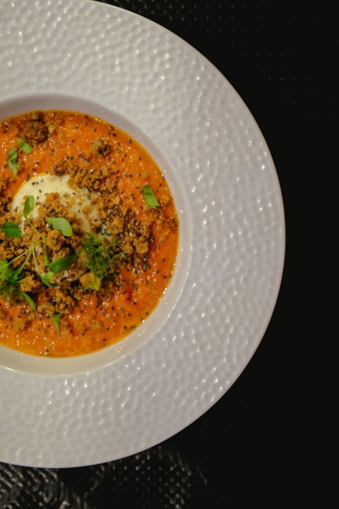 Entrée gaspacho de chez Au Ptit Coin à Besançon