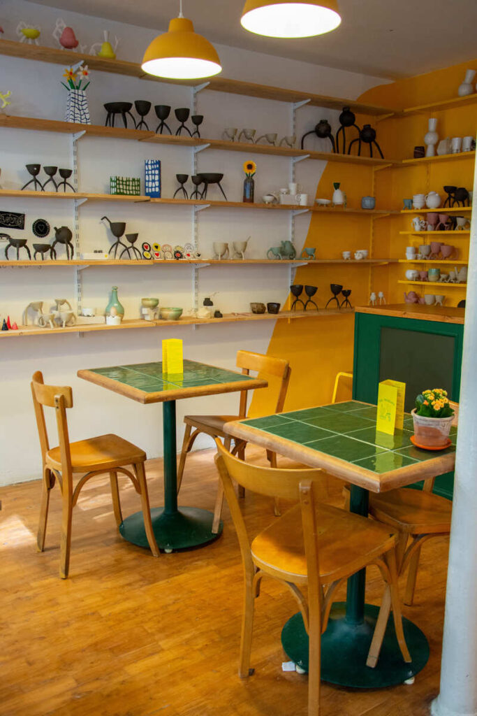 La boutique et le salon de thé à l'Atelier Chamothé à Limoges