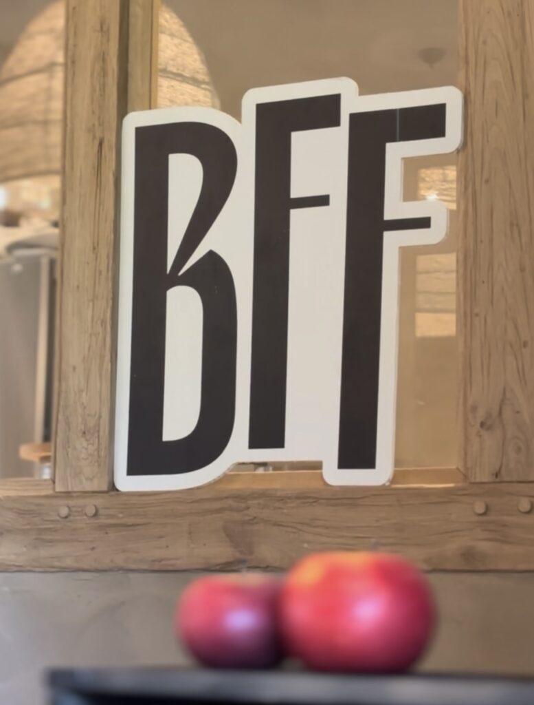 enseigne de la brasserie les brasseuses de fruits à quimper