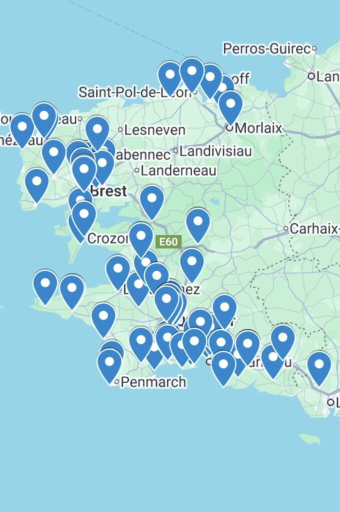 points de vente de la brasserie les brasseuses de fruits à quimper