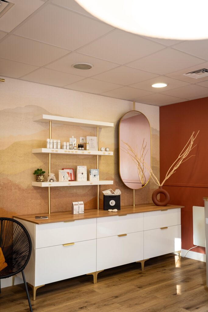 La salle d'attente de l'institut de beauté Carpe Diem à Saint-Malo