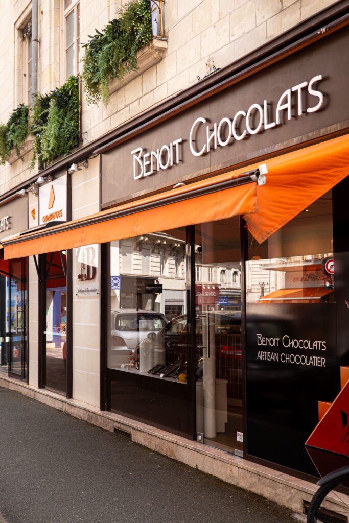 La devanture de Benoit Chocolats à Angers