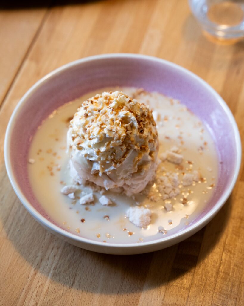 Le dessert du restaurant De Porc en Port à Locquénolé