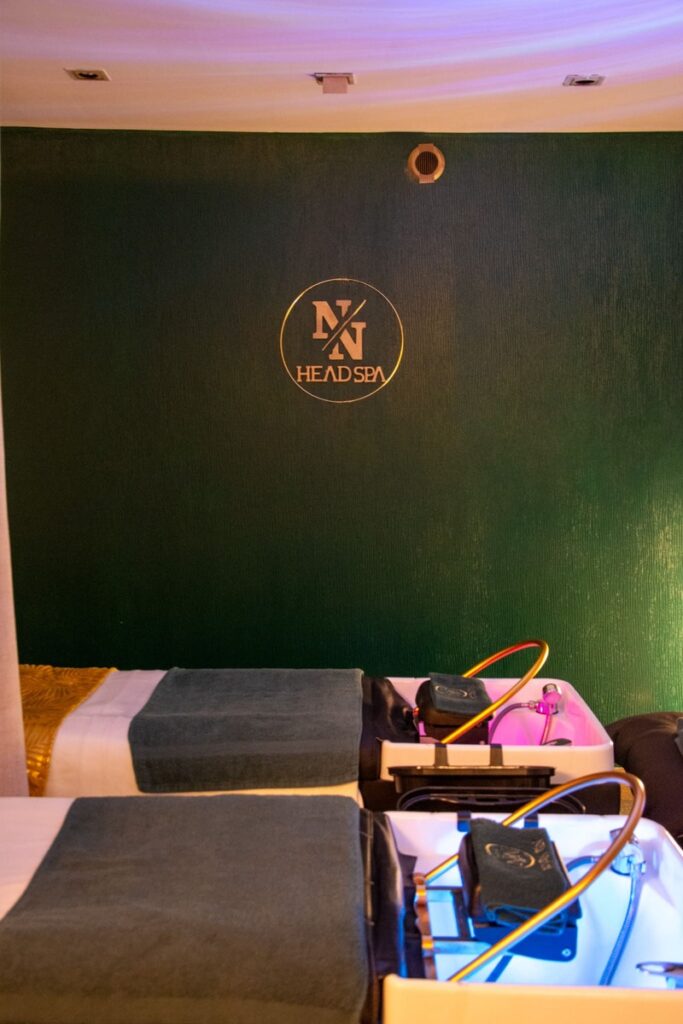 La salle de head spa en duo de Nia Nature à Limoges