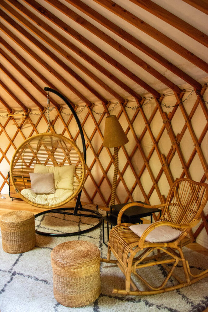 Une des deux yourte de La Ferme de la Goursaline, à 45 minutes de Limoges