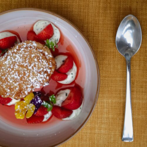 Dessert autour de la fraise de La Maison d'a Cote à Besançon