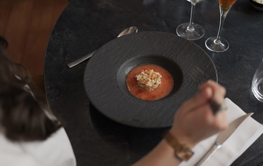 assiette du restaurant la croix d'or au faout