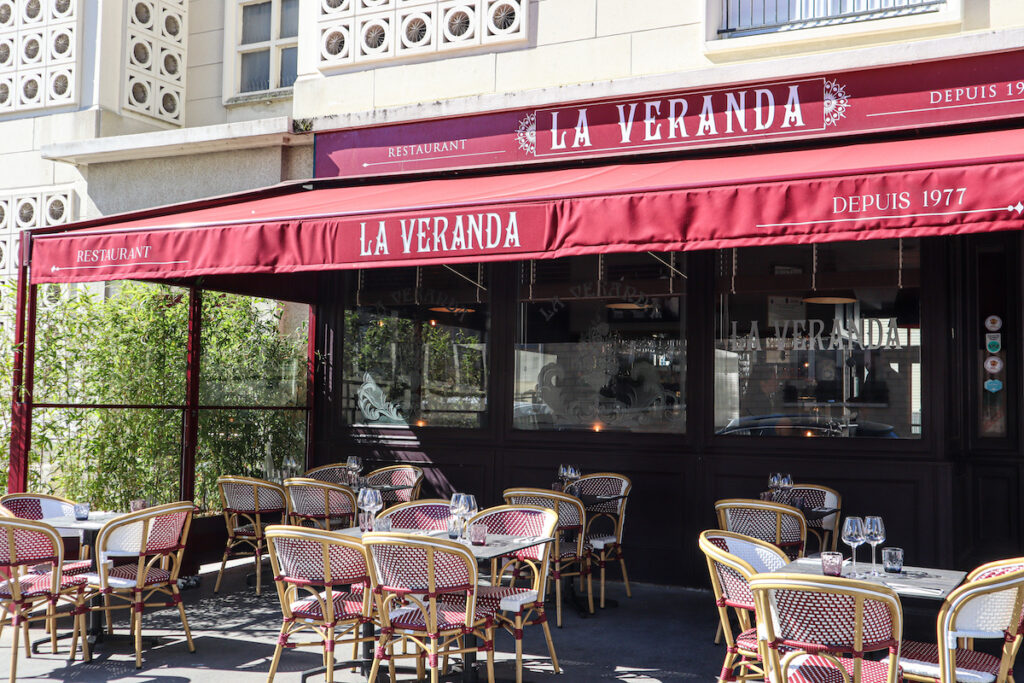 La devanture de La Véranda à Caen
