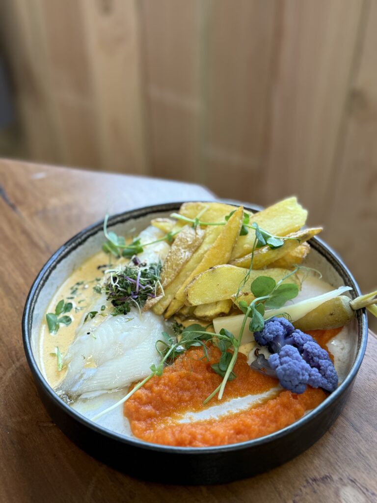 Un plat du restaurant Le Bout du Monde à Lanvéoc.