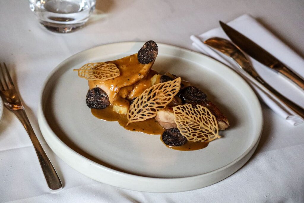 Le second plat principal du Pavé d'Auge à Beuvron en Auge