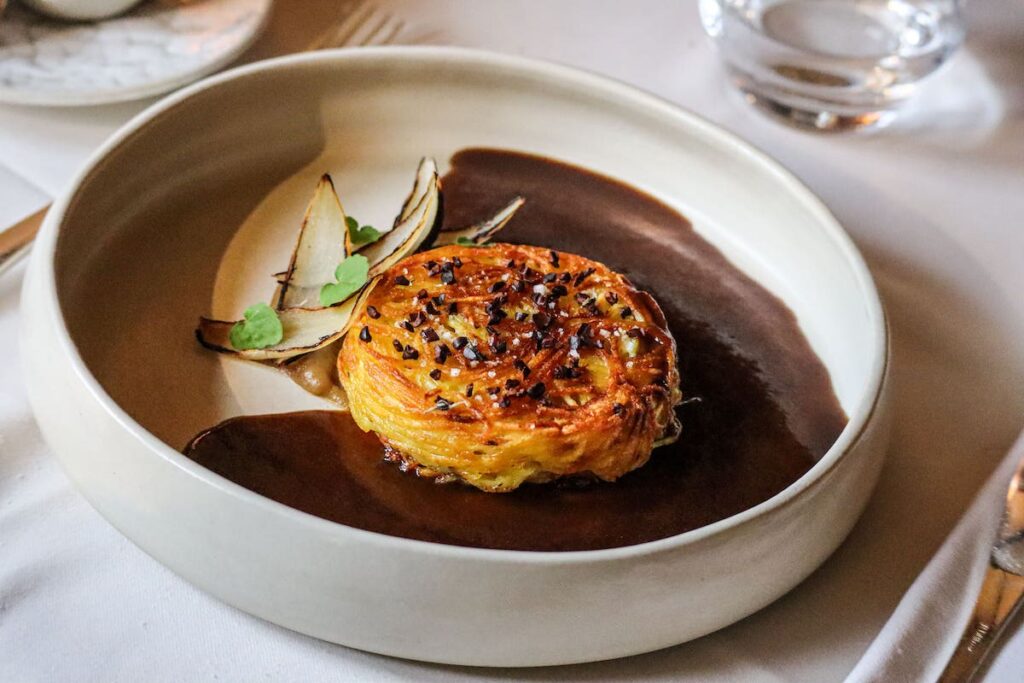 Le plat principal du Pavé d'Auge à Beuvron en Auge