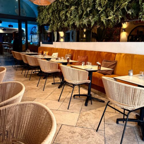 Terrasse intérieure de chez Les Voûtes