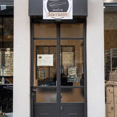 La devanture du magasin Maître Sarrasin, à Saint-Malo