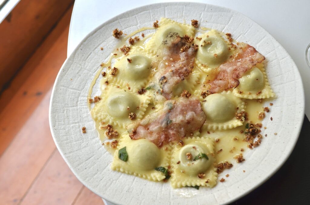 Les ravioles du restaurant Une Marguerite à Table