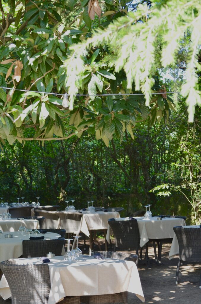 Le jardin du restaurant Le Mas de L'Échason