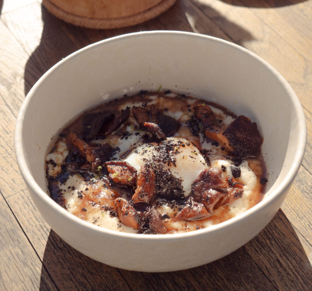 Entrée à la carte du restaurant Laouga au lac de Cazaux.