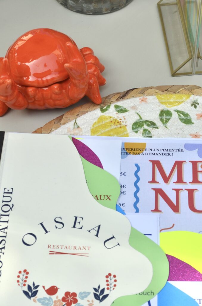 Le menu home made du restaurant Oiseau à Avignon