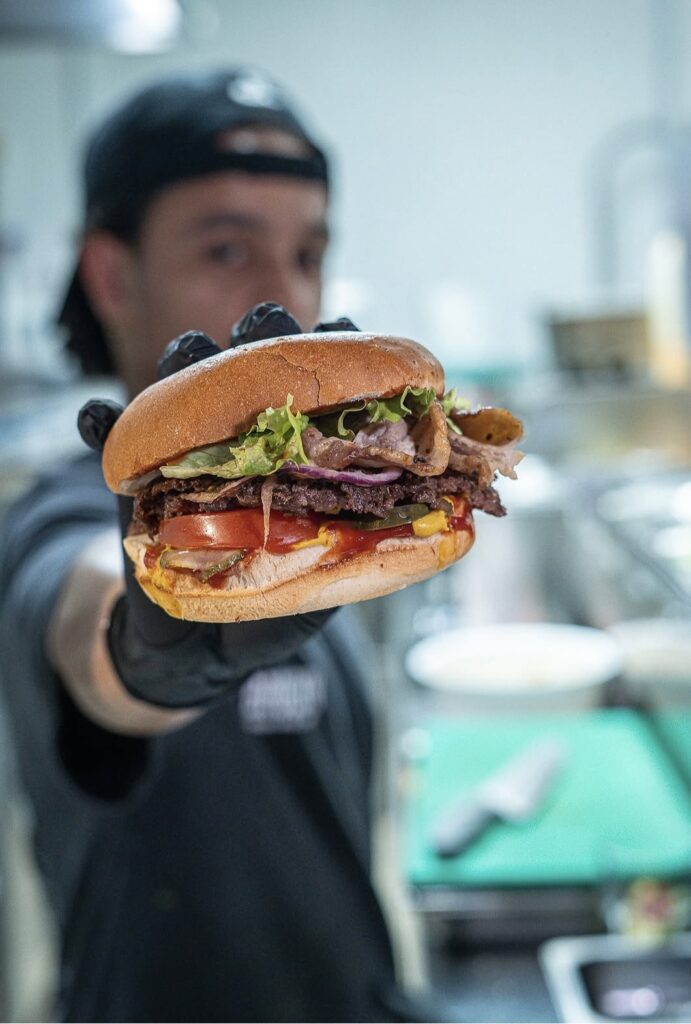 burger du restaurant la papy joe à lorient