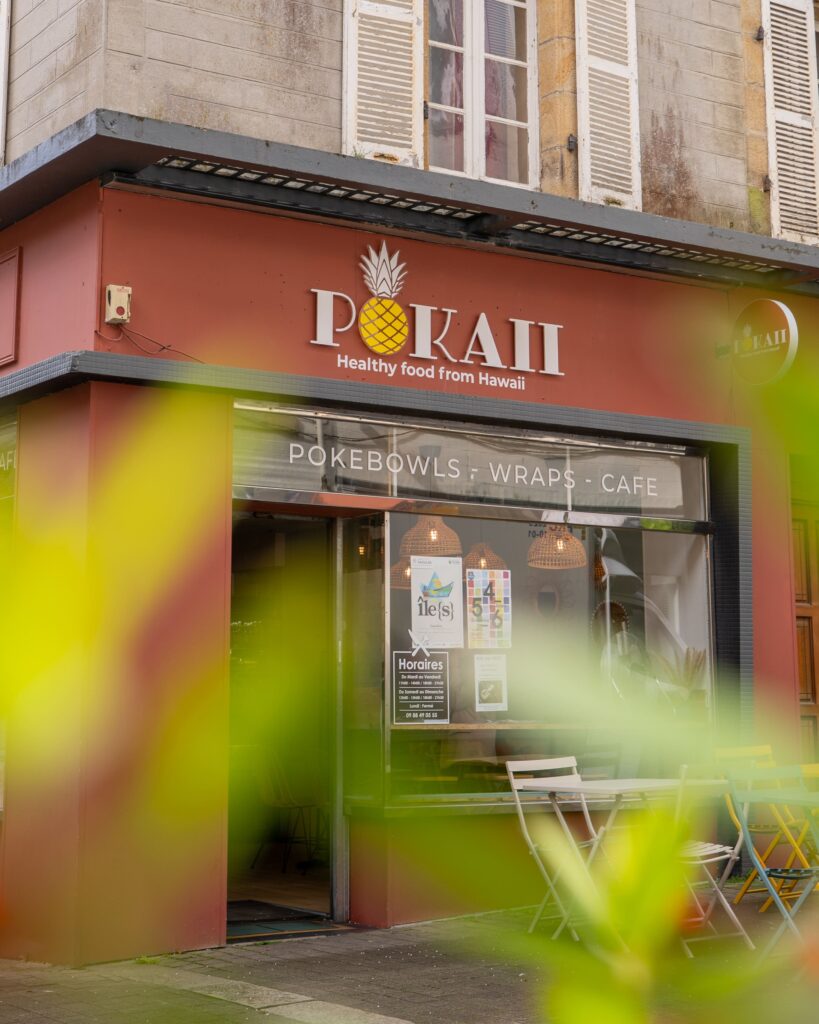La devanture du restaurant Pokame à Landerneau