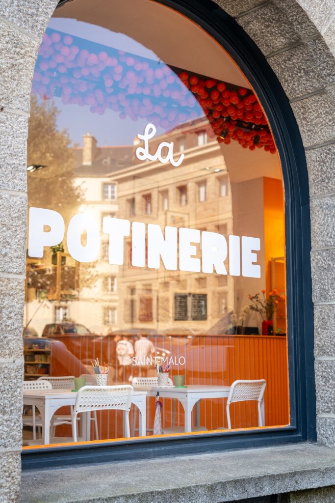 La devanture de La Potinerie, à Saint-Malo
