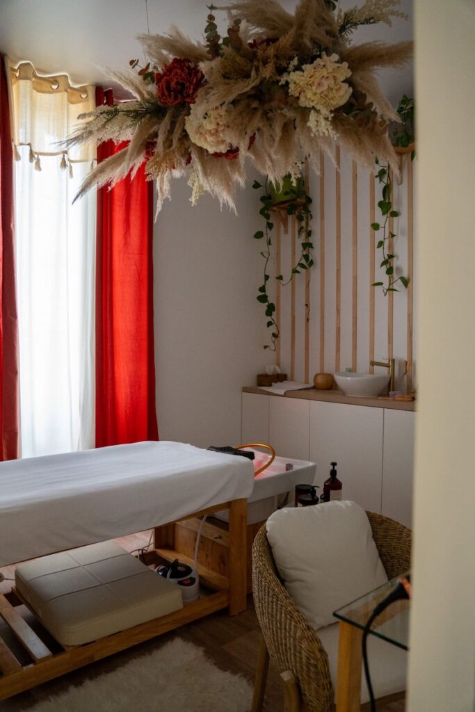 La salle de head spa du salon Au Salon d'Anaïs à Boisseuil à 10 minutes de Limoges
