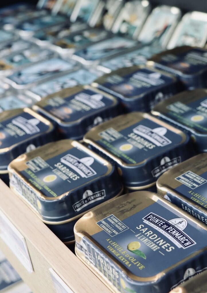 Conserves artisanales design élégant chez pêche & Cie à Saint-Malo