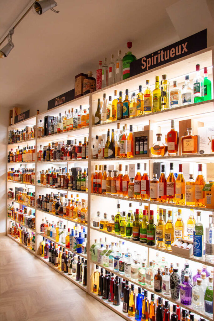 Les spiritueux de la cave à vin Chai Banban en face des halles centralles de Limoges