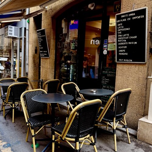Terrasse extérieure de chez Sweet Panda