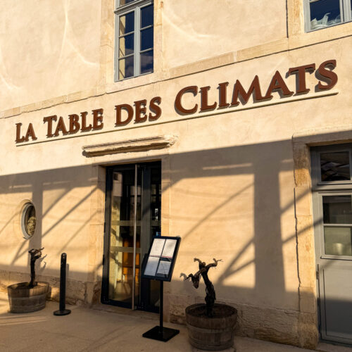 Facade de la Table des Climats à Dijon