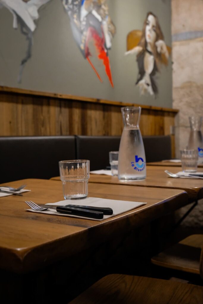 Table du restaurant The Green Man à Besançon