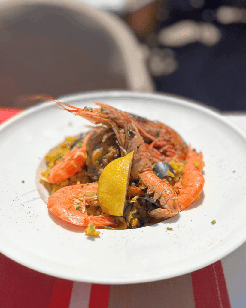 Assiette de gambas délicieuses de Chez Margot